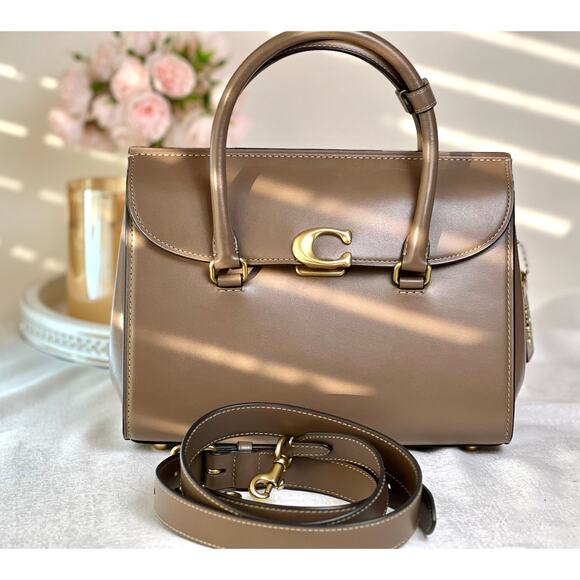 COACH Broome Small Carryall Bag In Dark Stone Color - Picture 12 of 16